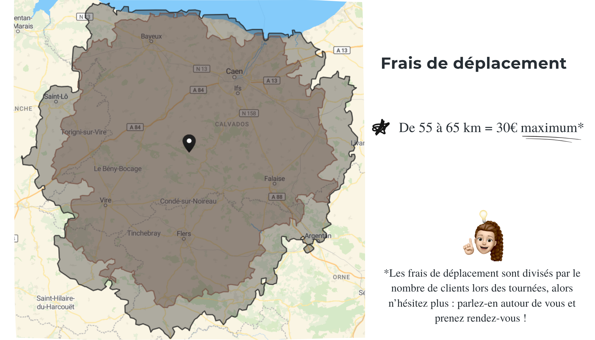 La Ferté-Macé, Argentan, Dives-sur-Mer, Luc-sur-Mer, Port-en-Bessin-Huppain, Saint-Lô